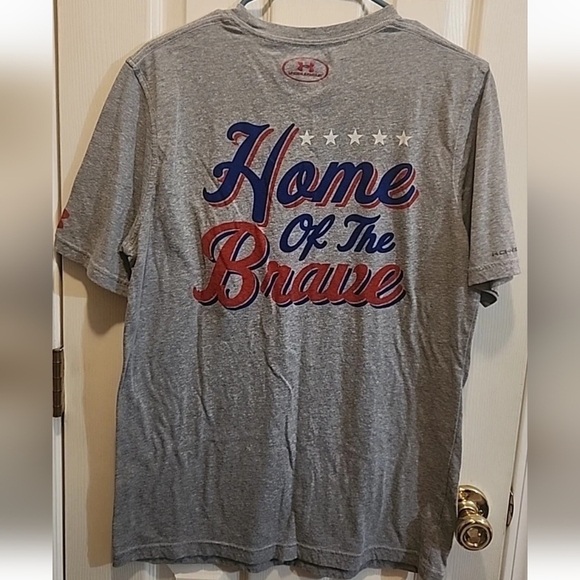 Under Armour Adult USA Home Of The Brave T-Shirt - Gray - Medium - Picture 2 of 2